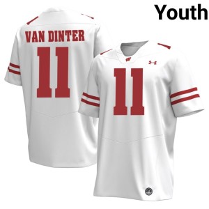 Carson Van Dinter UW Badgers White Limited #11 Youth Jersey 642958-999