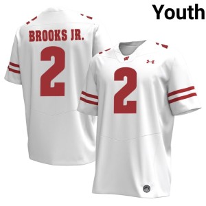Chris Brooks Jr. #2 Wisconsin White Limited Youth Jerseys 345346-743