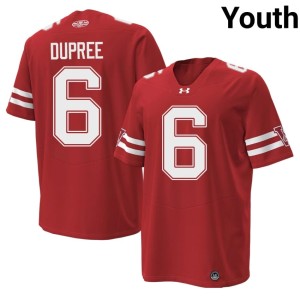 Darrion Dupree 1980 Throwback Wisconsin Youth Red #6 Official Jersey 612932-935