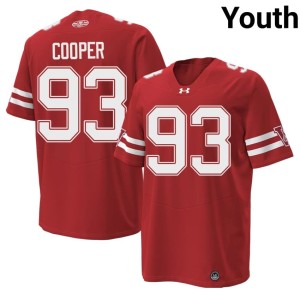 DeNigel Cooper Red 1980 Throwback Youth Limited #93 Wisconsin Badgers Jerseys 836435-296