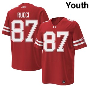 Hayden Rucci Youth #87 UW Red 1980 Throwback Embroidery Jersey 341889-479
