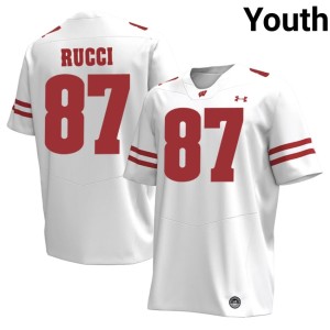 Hayden Rucci Youth #87 White University UW Jersey 109144-940