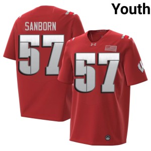 Jack Sanborn Red #57 Stitched University of Wisconsin Youth 2026 Jerseys 580161-829