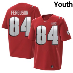 Jake Ferguson University of Wisconsin #84 Red Youth 2026 2026 Jersey 744710-782