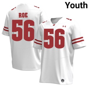 James Roe White Youth Wisconsin Badgers Game #56 Jersey 968710-733