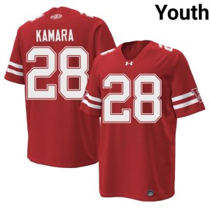 Jon Jon Kamara Badgers #28 Red 2026 1980 Throwback Youth Jersey 316929-991