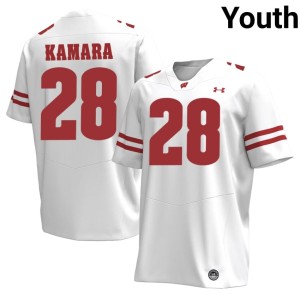 Jon Jon Kamara Bucky Badger Limited White #28 Youth Jersey 936555-690