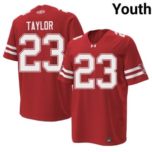 Jonathan Taylor Limited Red Youth Badgers 1980 Throwback #23 Jersey 752289-550