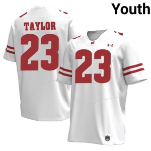 Jonathan Taylor University Wisconsin Badgers White Youth #23 Jersey 654336-577