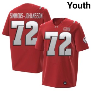 Lucas Simmons-Johansson High School #72 University of Wisconsin Youth 2026 Red Jersey 664011-172