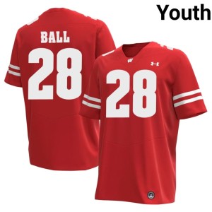 Montee Ball #28 Youth Limited Red UW Jerseys 958382-140