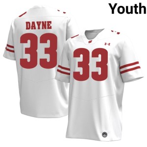 Ron Dayne Player UW Badgers Youth #33 White Jersey 980942-591