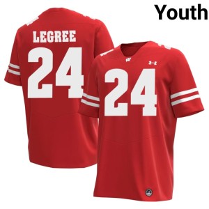 Zion Legree #24 Youth Red Wisconsin Badgers Replica Jerseys 186558-249